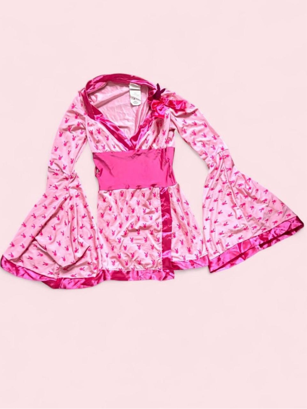 Girls Pink Bell-Sleeve Party Dress